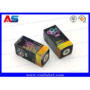 Full Color 10ml Vial Boxes / Paper Packaging Medicine Storage Box Hologram