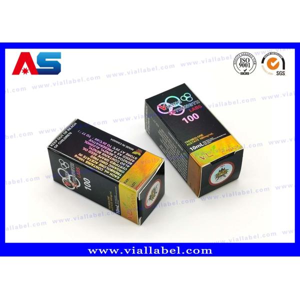 Full Color 10ml Vial Boxes / Paper Packaging Medicine Storage Box Hologram