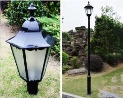Courtyard Solar Led Lights 750mmx550mm Aluminum+PC IP65 E27 Replaceable
