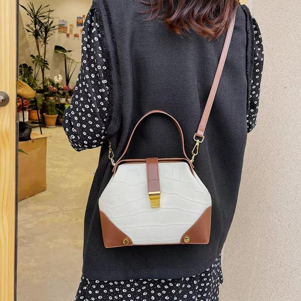 Young Ladies' Must-Have CANDY Pattern PU Leather Lock Bag with Fashion Design