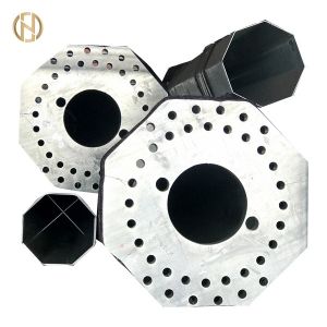 Self Supporting Metal Power Pole 32m 0-30 Degree Dodecagon 166KV Transmission