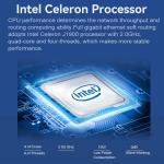 4 LAN DDR3L Firewall Router Fanless Mini PC Intel Celeron Series J1900