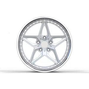 19-inch two-piece custom forged alloy wheels with deep concave type and brushed