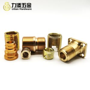 Grade 12.9 Precision CNC Machining Parts Threaded Brass Inserts M8 For Wood