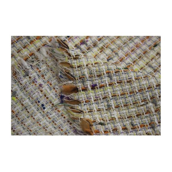 In Stock Wholesale of a Roll New Design 100 Polyester Tweed Fabric for Women's