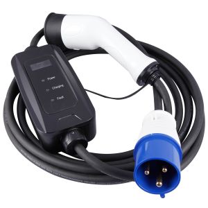 IEC62196-2 mode2 charger 3.5kw single phase fixed current with display portable