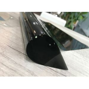 Thin Transparent Tinted Black Pet Film , Silicon Cling Decorative Window Film