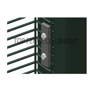 high security fence panels, pvc coated clearvu no climb fence