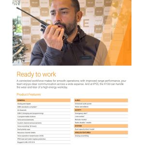 Motorola Mag One X10d Two-way Radio with 64 Storage Channels USB-C Charging and