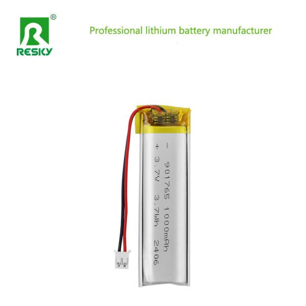 Lithium Polymer Battery Pack 901765 3.7V 1000mAh 3.7wh Rechargeable Power Lipo