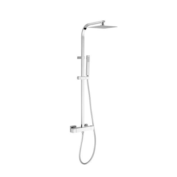 Adjustable Handheld Sprayer Square Shower Head Set Bathroom Shower Fixtures