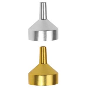 Popular Silver Perfume Funnel , Small Metal Funnel For 5ml 10ml Perfume Atomizer