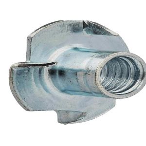 M8 A325 Steel Zinc Plating 4 Claw 4 Prong Furniture Tee Nut With Pronge DIN1624