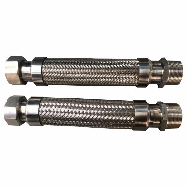 DN80 PN10 High Temperature Braided Corrugated Expansion Joint Stainless Steel Flange Metal Hose