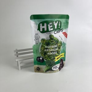 Custom Printed Stand Up Zipper Bags with Aluminum Foil for Fruit Chips Matt