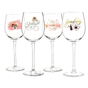 China Personalized Gift Goblet Mother'S Day Glass Gift Wine Glass Custom Pattern on sale