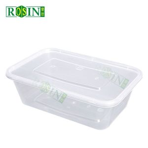 Cheap Custom 650ml Takeaway Food Container Rectangular Clear Plastic Takeaway Container for sale
