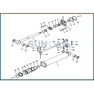 China 131-63-05040 1316305040 Lift Cylinder Seal Repair Kit For KOMATSU D53S-16 on sale