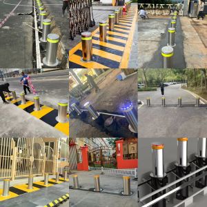 Customizable Hydraulic Bollard with LED Lights and Automatic Hydraulic System