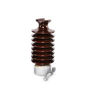 Porcelain LP Voltage Power Pole Insulators Brown Station Post Insulator