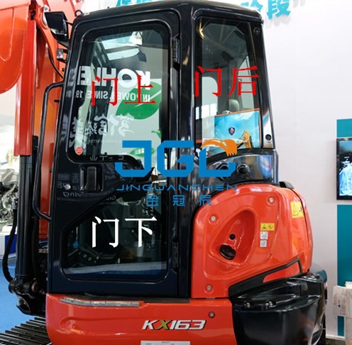 Quality KX163-5 Excavator Front Gear Rear Screen Left And Right Doors And Windows Windshield wholesale