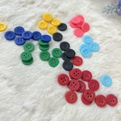 Fashion Buttons Custom DIY Luxury Colorful Round 4 holes Resin Buttons Polyester