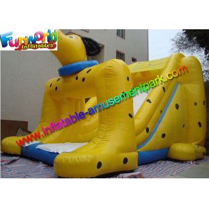 Cheap Water Proof Inflatable Dry Slide Yellow Funny Dog Slide For Children for sale