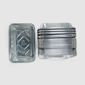 Aluminum Foil Food Storage Container with Paper Lid Environmental Friendly and