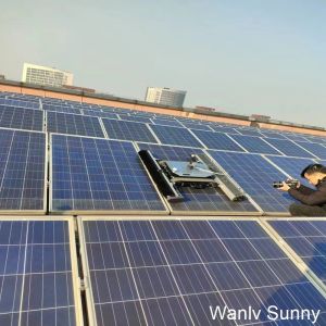 Solar Panel Cleaner Robot High Though Cleaning Solutions with Semi-automatic