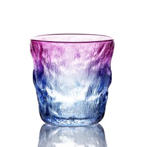Free Sample Ins Glass Waterfall Texture Water Cup Juice Liqueur Cup Thickened