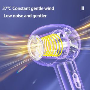 Yellow / Blue Wireless Baby Hair Dryer Featuring Real-Time Temperature Display