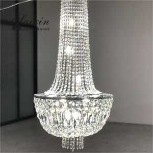 18 16 15 Light Crystal Chandelier Pendant Light Round Rectangular 80CMx60cm