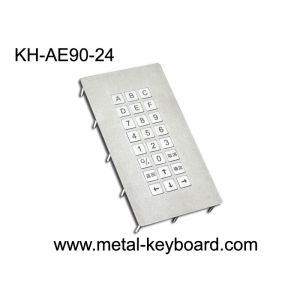 24 Keys Rugged Industrial Metal Keyboard With Top Panel Mounting
