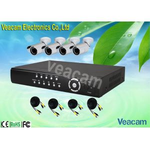 Cheap DVR Kits with Weatherproof IR Camera, 4×20m BNC Wire, 1×4CH H.264 DVR and IR Controller for sale