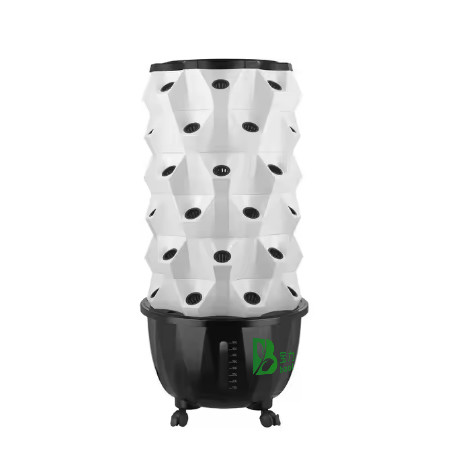 Stocked 65L 6 Layer 48 Plant Holes Hydroponic Growing Tower With Drip Nutrient