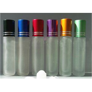 Various Caps Clear Glass Roll On Bottles Screen Printing Surface Handling