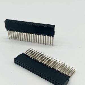 Single Row 180 Degree 40P Female Header Connector 2.54mm Pitch 8.5mm Height