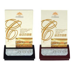 China Wireless cheap restaurant table top caller  bell with advertise or table number folder on sale