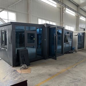 Cheap Sandwich Panel 40FT Fireproof Prefabricated Container House Frame with Toilet and Easy Installation for sale