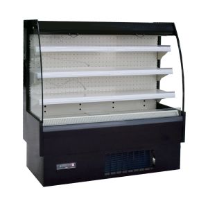 Semi Vertical Multideck Open Display Refrigerated Cabinet Space Saving