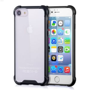 Clear TPU PC Hybrid Combo Shockproof Transparent Cell Phone Case for iPhone 8
