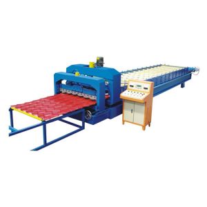 China Arc Bias Glazed Tile Roll Forming Machine on sale