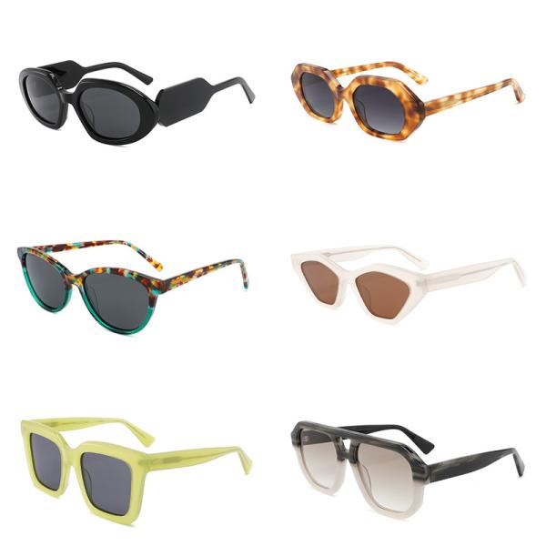 Customized Designer Acetate Sunglasses Trendy Shape Colorful