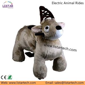 Cheap walking robot ride kid plush toy bike ride on motorized animals for sale
