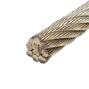 8xK31WS-EPIWRC Galvanized Wire Rope with 1960 Breaking Force and 657.6kN Load