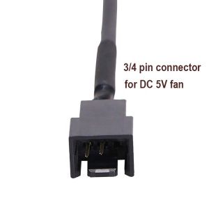 USB to 3 Pin 4 Pin Molex Female PWM 5V Case Computer Cooler Cooling Fan Power