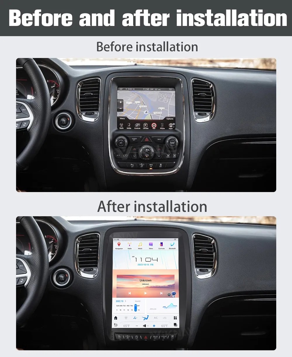 12.1Inch Android Auto Car radio For 2014-2016 Dodge Durango 128G Navigation GPS Multimedia Player Wireless Carplay 4G