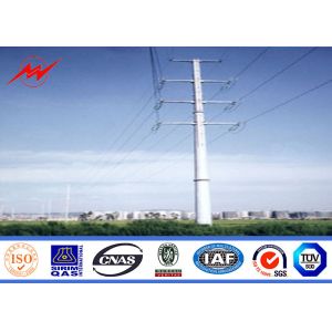 China Electricity pole steel electric power poles Steel Utility Pole with cross arms on sale