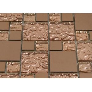Beautiful Bronze Mixed Square Glass Mosaic Tile Churchill Hotel Backsplash Usage