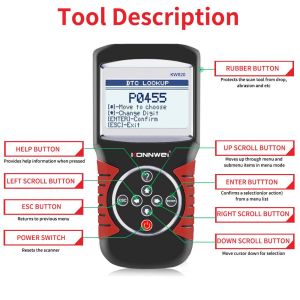 Cheap Multi-languages large screen car Code Reader OBD2 Diagnostic Tool for sale